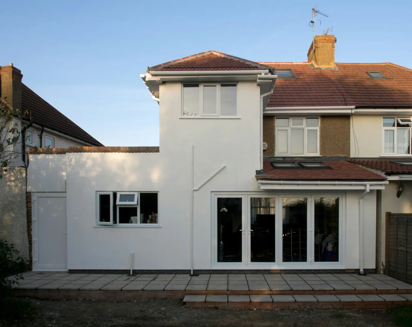 Example of French doors on a rear extension