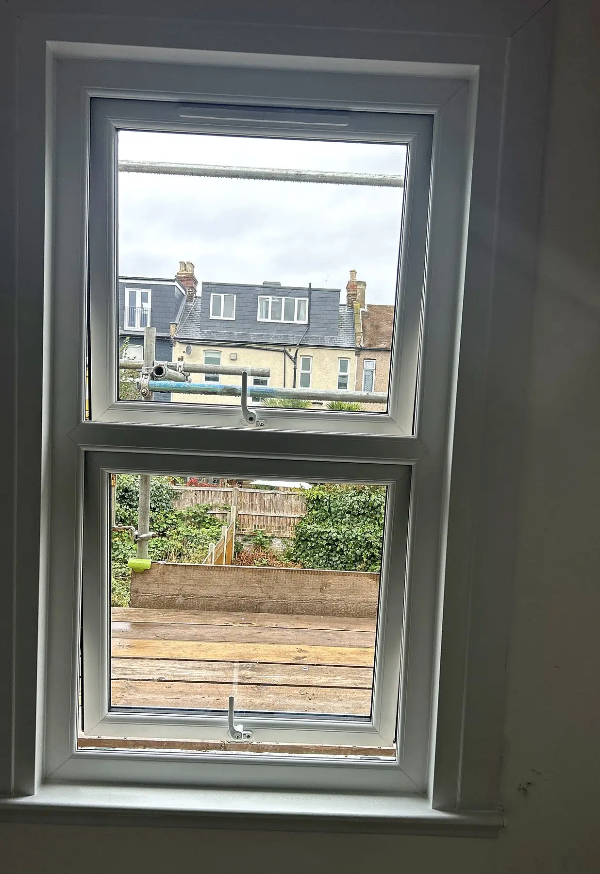 Sash-style uPVC window